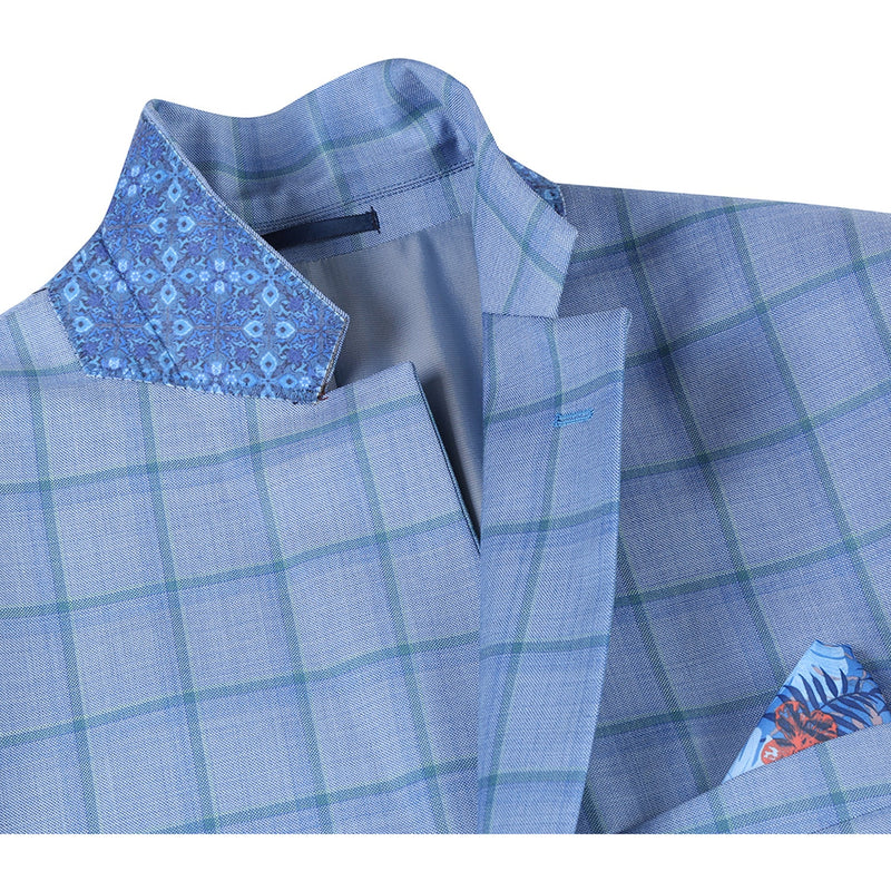 565-1 Men's Classic Fit Wool Blazer BLUE L46 Classic Fit