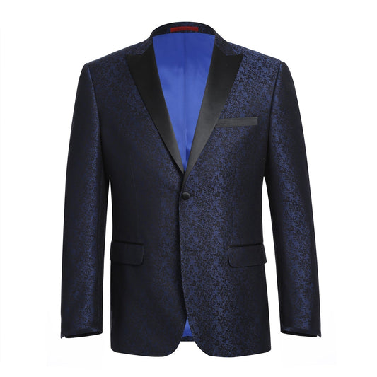 290-6 Men's Slim Fit Dark Blue Tuxedo Blazer