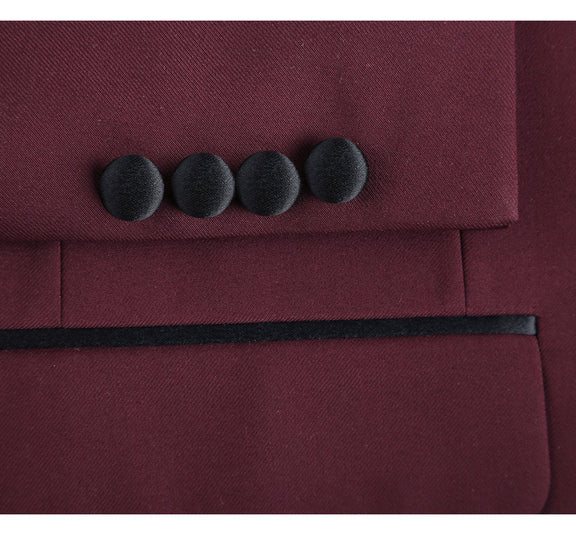 201-8 Men's Slim Fit 2-Piece Shawl Lapel Tuxedo Suit