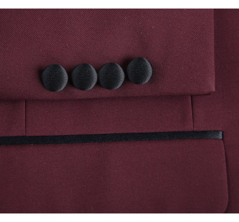 201-8 Men's Slim Fit 2-Piece Shawl Lapel Tuxedo Suit