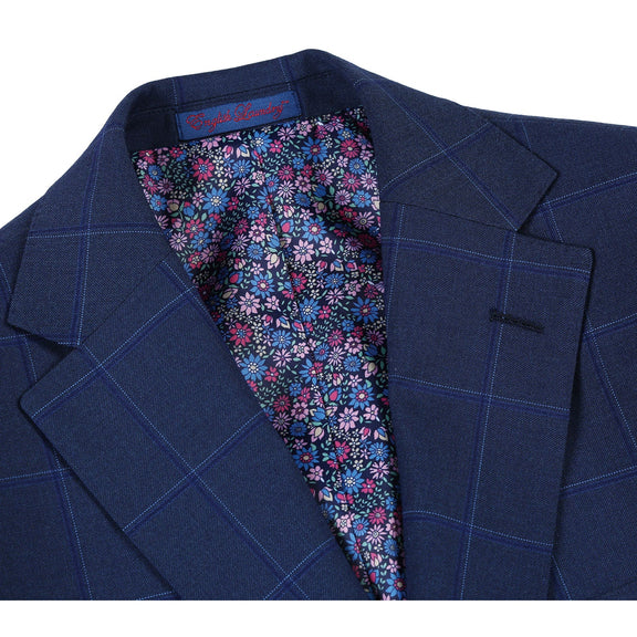 82-52-412EL Dark Blue Windowpane Check Suit