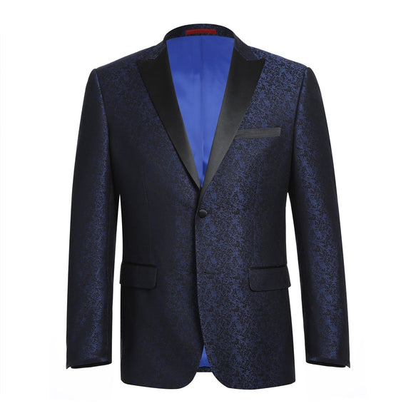 290-6 Men's Slim Fit Dark Blue Tuxedo Blazer