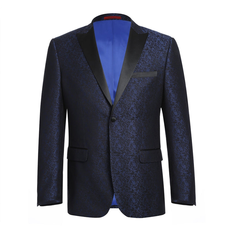 290-6 Men's Slim Fit Dark Blue Tuxedo Blazer