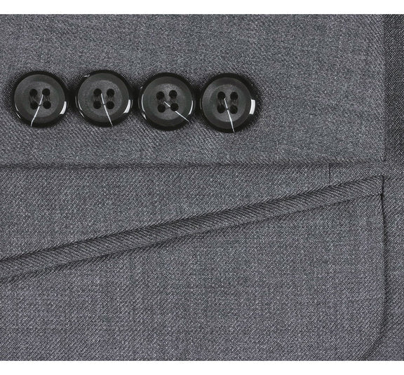 508-3 Men's 2-Piece Notch Lapel 100% Wool Suit