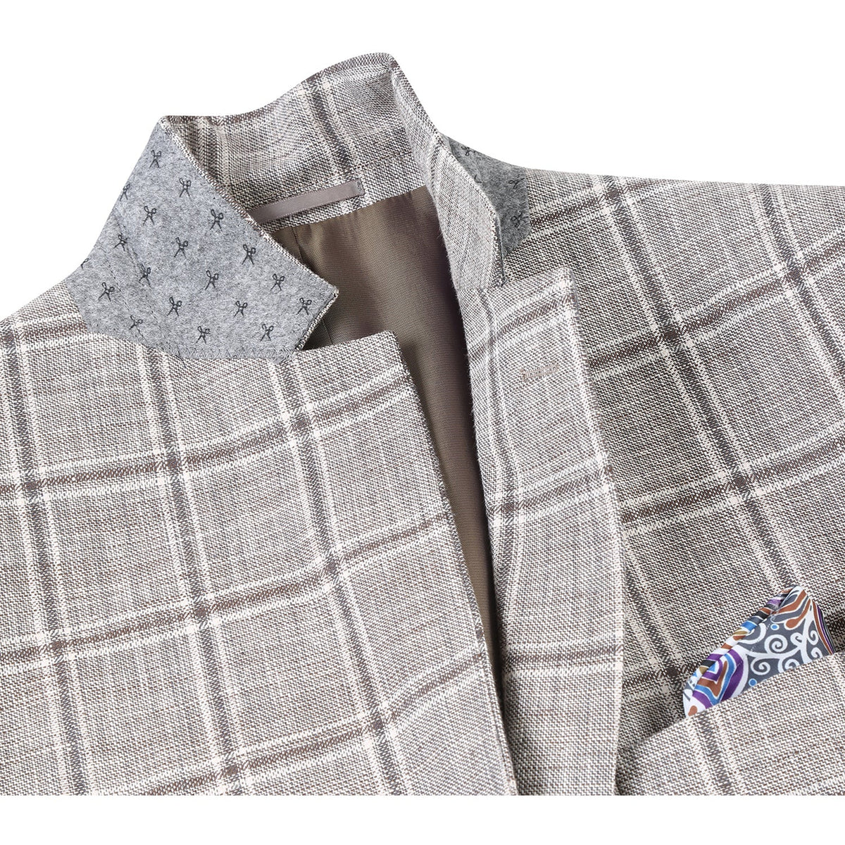 610-9 Men's New Slim Fit Blazer KHAKI L46 New Slim Fit