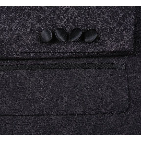 290-15 Men's New Slim Fit Tuxedo Jacket BLACK L46 New Slim Fit