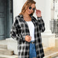 Full Size Plaid Button Up Dropped Shoulder Shirt