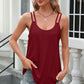 Eyelet Scoop Neck Spaghetti Strap Cami