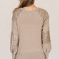 Sequin Round Neck Long Sleeve T-Shirt