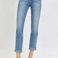 Risen Full Size High Rise Cropped Roll Up Jeans