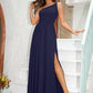 One-Shoulder Split Maxi Dress