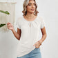 Lace Detail Round Neck Short Sleeve T-Shirt