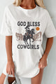 Graphic Round Neck Short Sleeve Oversize T-Shirt White