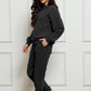 Corduroy Round Neck Sweatshirt and Sweatpants Set