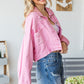 Veveret Fringe Distressed Button Up Denim Jacket