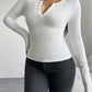 Devine Quarter Button Long Sleeve T-Shirt