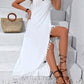 Backless Tassel Surplice Spaghetti Strap Cover Up Dress