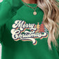 Christmas Letter Graphic Round Neck Sweatshirt