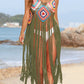 Fringe Spaghetti Strap Cover-Up