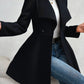 Collared Neck Button Up Long Sleeve Coat