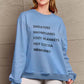 Simply Love Full Size Letter Graphic Round Neck Sweatshirt