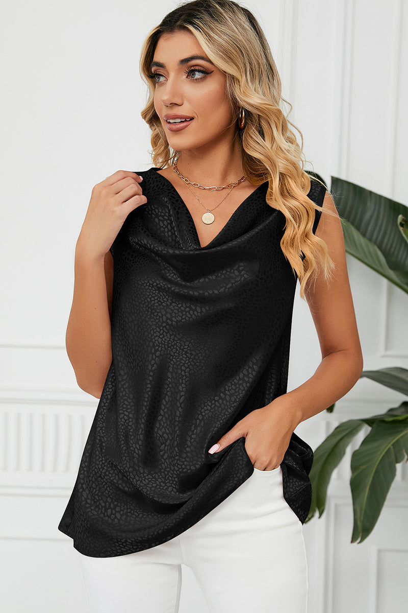 Ruched Cowl Neck Tank