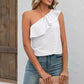 Eyelet One-Shoulder Tank