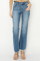 RISEN Mid-Rise Frayed Hem Bootcut Jeans Medium