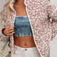 Floral Snap Down Long Sleeve Outerwear