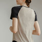 Round Neck Short Raglan Sleeve T-Shirt