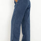 Slit Wide Leg Jeans with Pockets