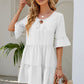 Tied Flounce Sleeve Mini Dress