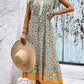 Bohemian V-Neck Flutter Sleeve Dress