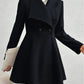 Collared Neck Button Up Long Sleeve Coat