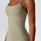 Square Neck Back Crisscross Tank Top