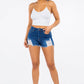 American Bazi High Waist Distressed Denim Shorts