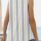 Printed Square Neck Curved Hem Tank