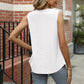 Eyelet Square Neck Tank