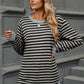 Striped Round Neck Long Sleeve T-Shirt