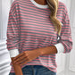 Ivy Lane Striped Round Neck Long Sleeve Sweatshirt