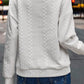 Textured Half Zip Dropped Shoulder Sweatshirt