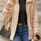 Fuzzy Pocketed Zip Up Jacket