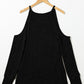 Round Neck Cold Shoulder Long Sleeve Top