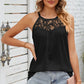 Lace Detail Round Neck Sleeveless Top