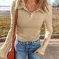 Collared Neck Long Sleeve Top