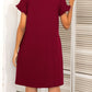 Flounce Sleeve Round Neck Dress with Pockets