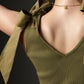 V-Neck Tie Shoulder Tank