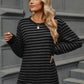 Striped Round Neck Long Sleeve T-Shirt