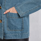 Pocketed Button Up Denim Jacket