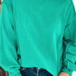 Exposed Seam Round Neck Long Sleeve Sweatshirt